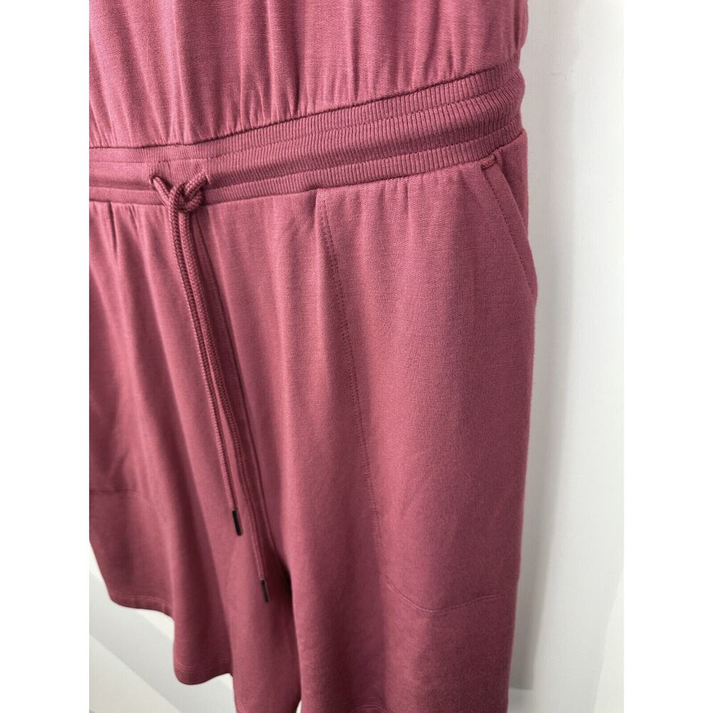 Athleta Balance Sleeveless Tank Romper Women's Size MT Medium Tall Berry Rose - Picture 5 of 14